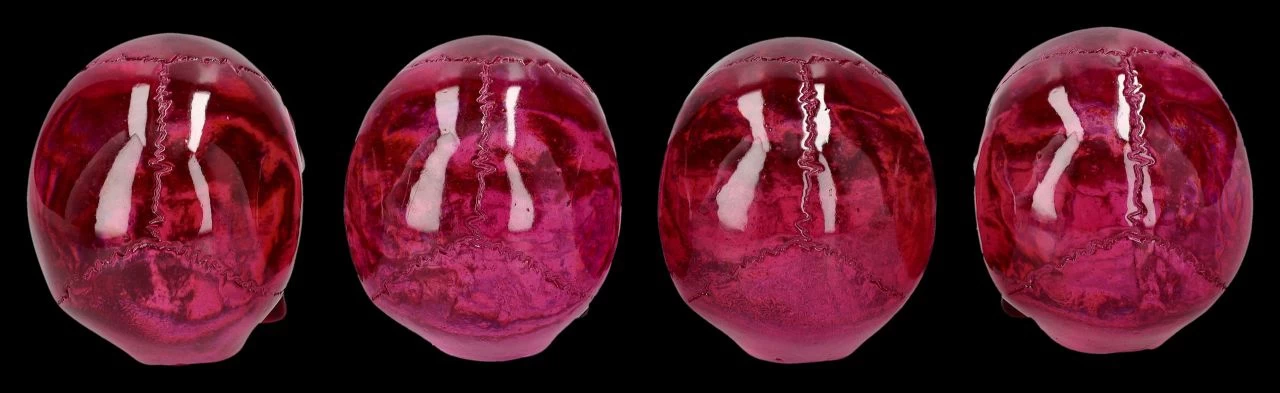 Totenkopf Figuren 4er Set - Bordeaux Durchsichtig 3 Totenkopf Figuren 4er Set - Bordeaux Durchsichtig – Bild 3