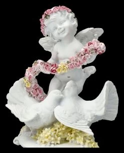 Engel Figur - Putte Mit Rosen Und Tauben -Modell Und Figurengeschäft 2D FS26629 Engel Figur Putte mit Rosen und Tauben 2 1280x1280