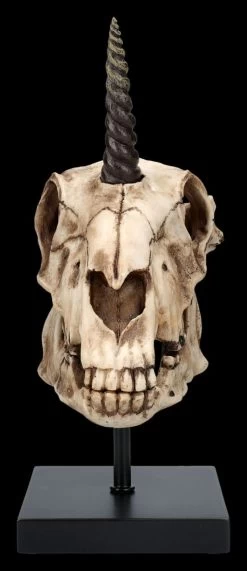 Einhorn Totenkopf Auf Ständer -Modell Und Figurengeschäft 2D FS26768 Einhorn Totenkopf auf Stander 2 1280x1280