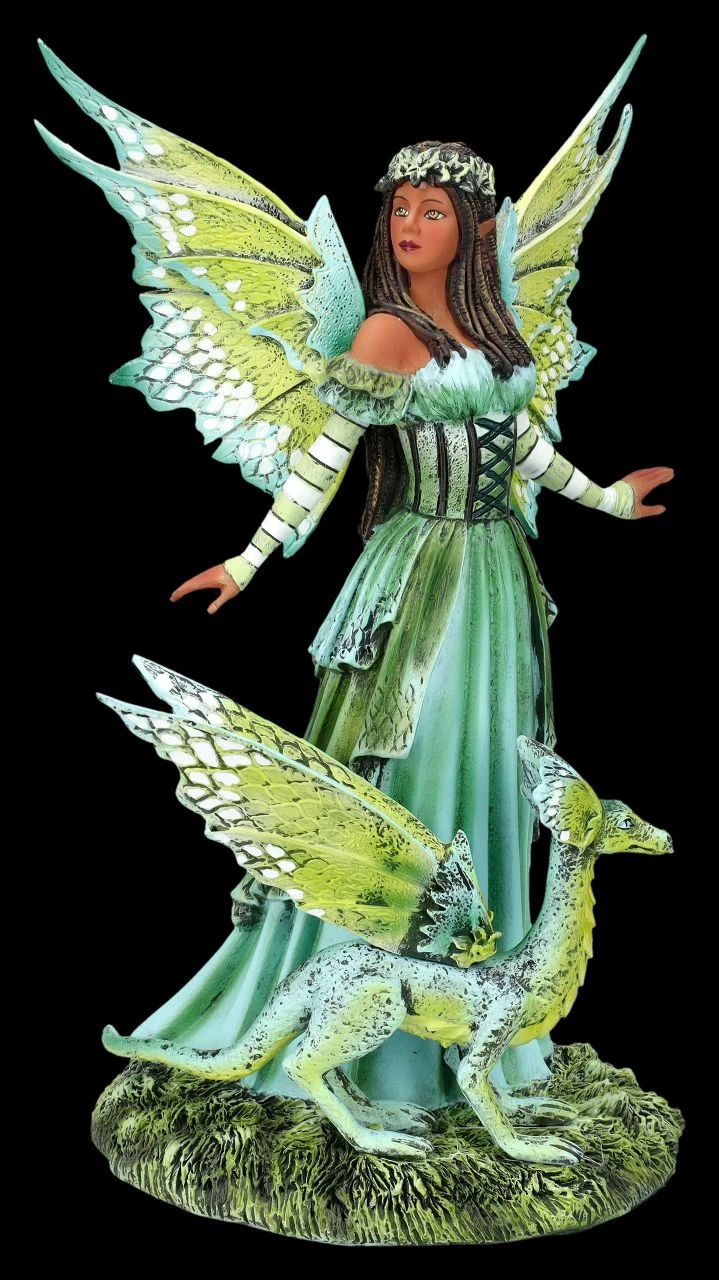 Elfen Figur Mit Drache - Jewel Of The Forest By Amy Brown 1 Elfen Figur Mit Drache - Jewel Of The Forest By Amy Brown