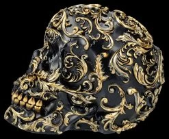 NEMESIS NOW Totenkopf Figur Schwarz-gold - Renaissance -Modell Und Figurengeschäft 2D FS26803 Totenkopf Figur schwarz gold Renaissance 2 1280x1280