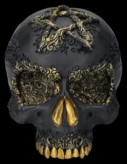 NEMESIS NOW Totenkopf Figur Schwarz-gold - Divine Demise -Modell Und Figurengeschäft 2D FS26808 Totenkopf Figur schwarz Gold Divine Demise 1 1280x1280
