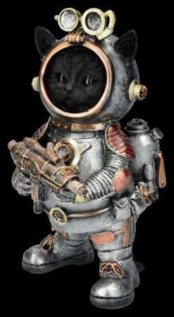 Katzen Figur Im Steampunk Raumanzug - Cat-tack -Modell Und Figurengeschäft 2D FS26844 Katzen Figur mit Stampunk Raumanzug 7 1280x1280