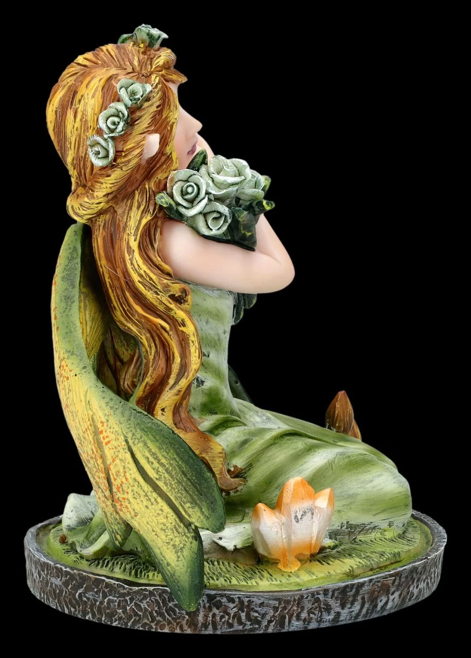 Elfen Figur Klein Grün - Morsana Mit Rosen 6 Elfen Figur Klein Grün - Morsana Mit Rosen – Bild 6