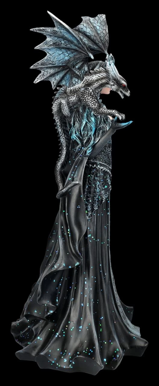 Magierin Figur Schwarz - Dark Queen Mit Drache 6 Magierin Figur Schwarz - Dark Queen Mit Drache – Bild 6