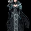 Magierin Figur Schwarz - Dark Queen Mit Drache