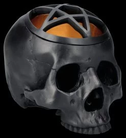 Totenkopf Schatulle Schwarz - Pentagramm Skull