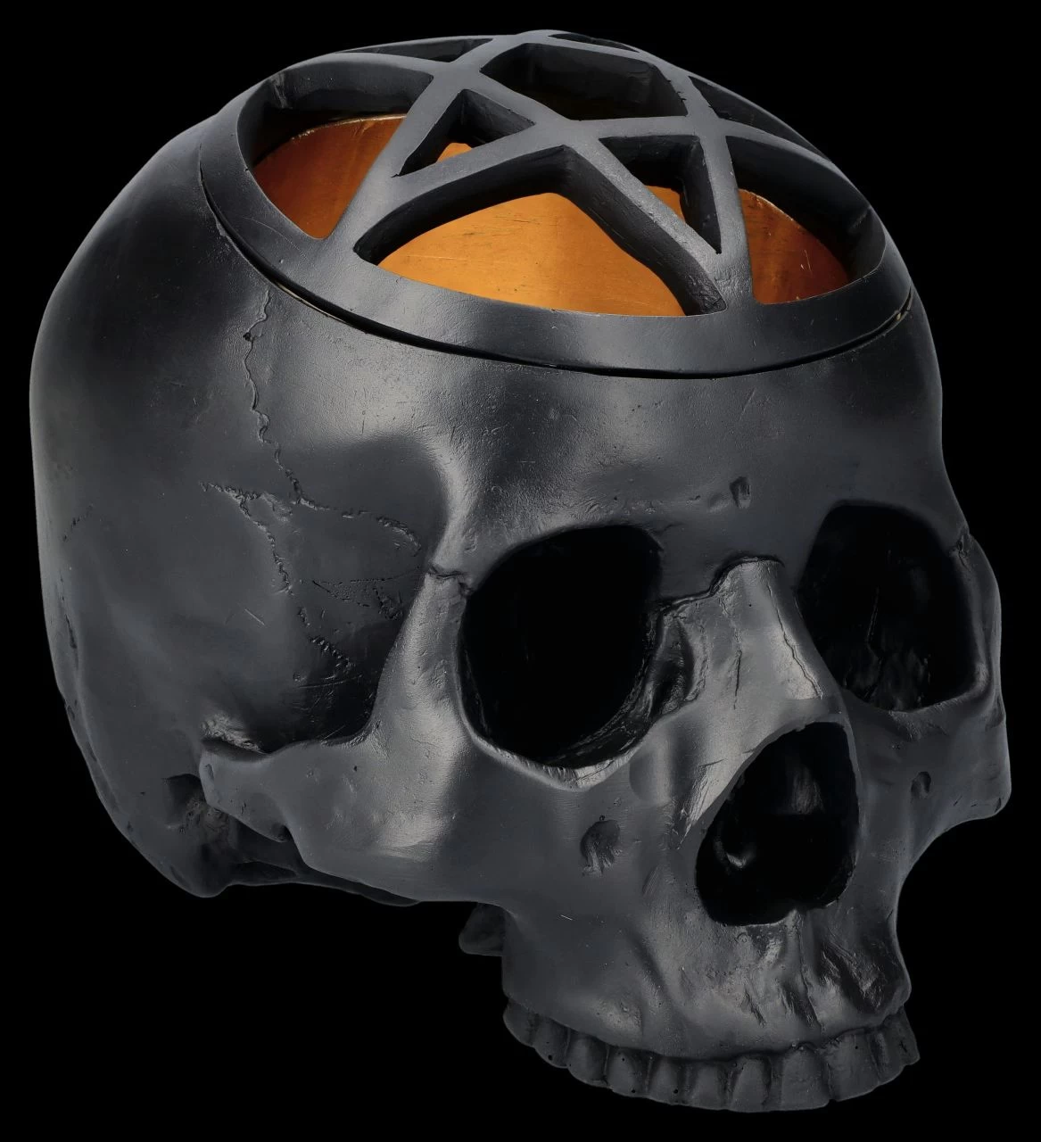 Totenkopf Schatulle Schwarz - Pentagramm Skull 1 Totenkopf Schatulle Schwarz - Pentagramm Skull