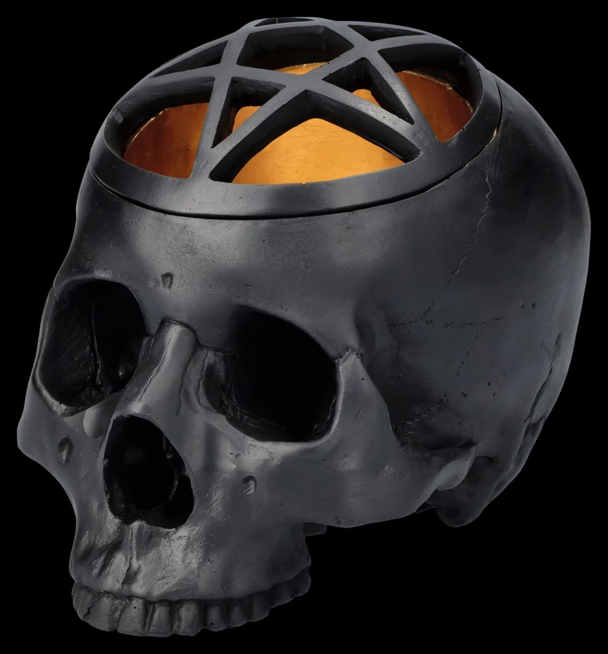 Totenkopf Schatulle Schwarz - Pentagramm Skull 7 Totenkopf Schatulle Schwarz - Pentagramm Skull – Bild 7