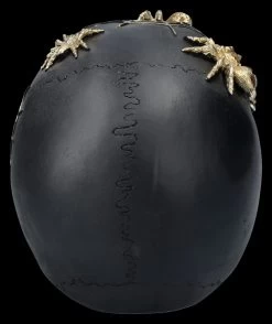 Totenkopf Figur Schwarz-gold Mit Spinnen -Modell Und Figurengeschäft 2D FS26989 Totenkopf Figur schwarz gold mit Spinnen 3 1280x1280