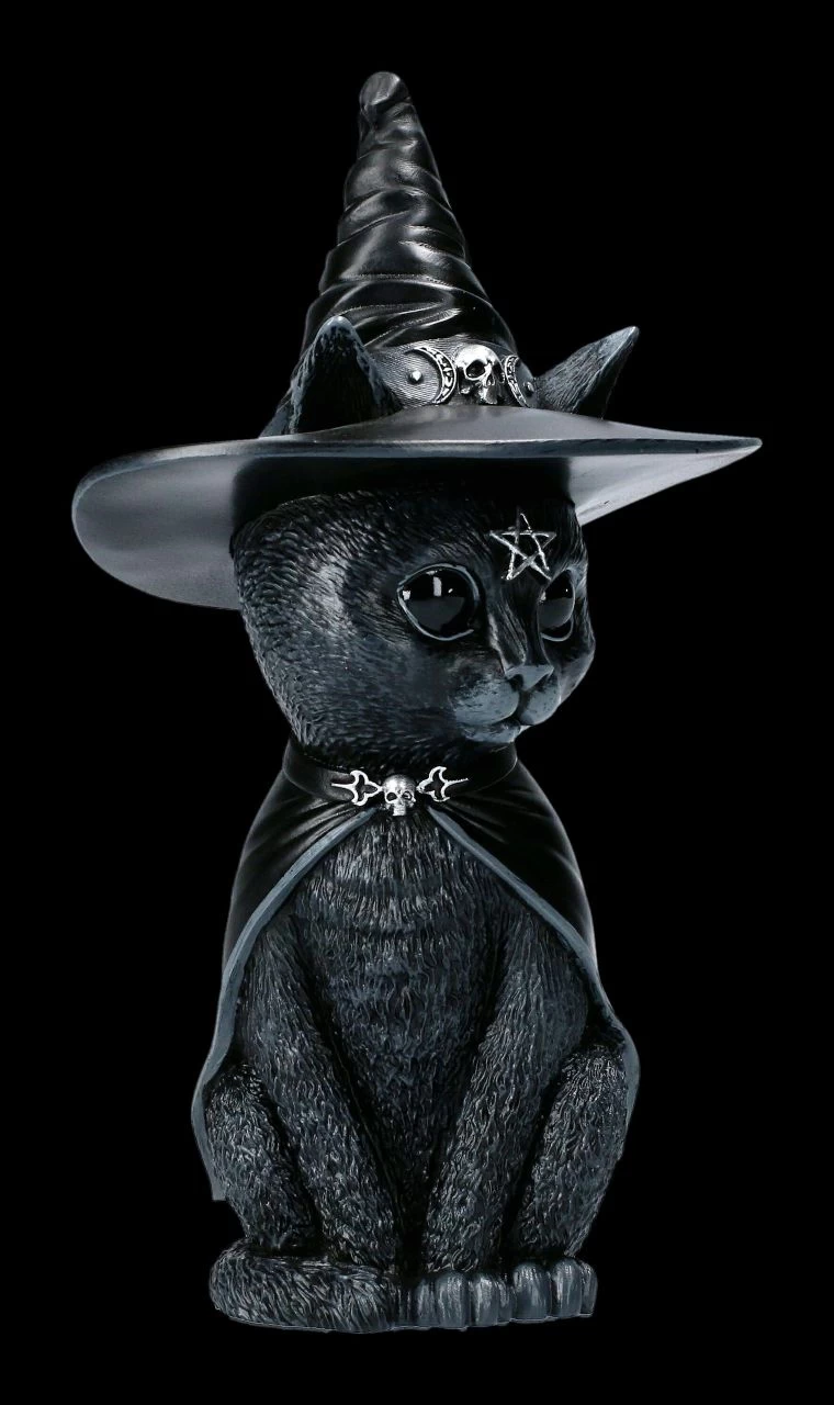 NEMESIS NOW Okkulte Katzenfigur Mit Hexenhut - Purrah 3 NEMESIS NOW Okkulte Katzenfigur Mit Hexenhut - Purrah – Bild 3