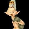 Pixie Kobold Figur - Eule Auf Dem Kopf