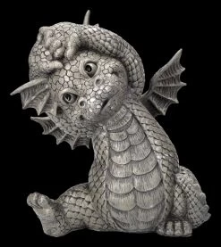Gartenfigur - Drache Wärmt Sich Auf