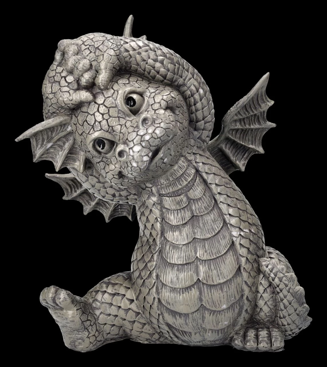 Gartenfigur - Drache Wärmt Sich Auf 1 Gartenfigur - Drache Wärmt Sich Auf