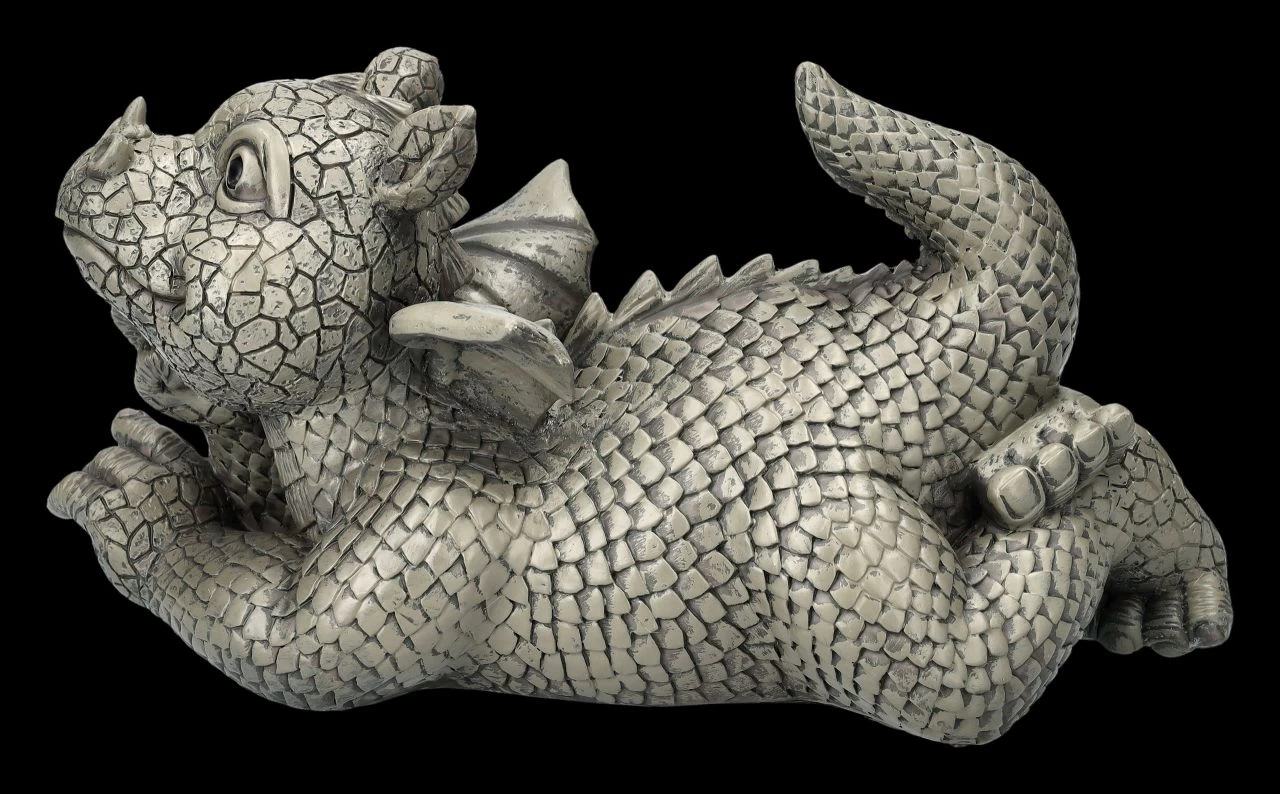 Gartenfigur - Drache Träumt Vor Sich Hin 4 Gartenfigur - Drache Träumt Vor Sich Hin – Bild 4