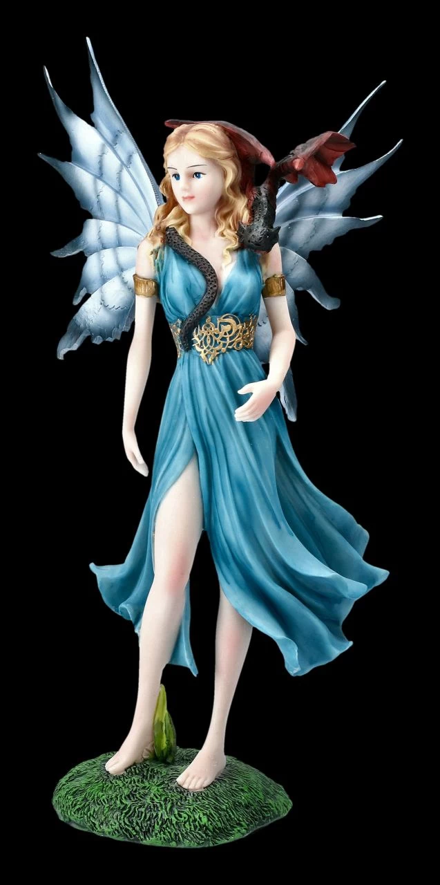 Elfen Figur - Kalia Mit Drache Auf Schulter 2 Elfen Figur - Kalia Mit Drache Auf Schulter – Bild 2
