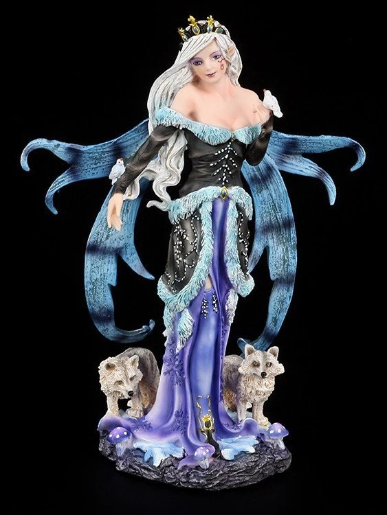 Elfen Figur Mit Zwei Füchsen 1 Elfen Figur Mit Zwei Füchsen