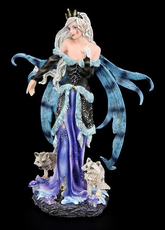 Elfen Figur Mit Zwei Füchsen 2 Elfen Figur Mit Zwei Füchsen – Bild 2