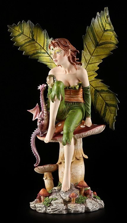 Große Elfen Figur - Dorna Mit Drache 2 Große Elfen Figur - Dorna Mit Drache – Bild 2