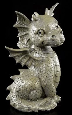 Gartenfigur - Baby Drache Sitzend