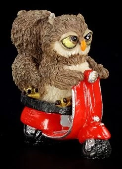 Eulen Paar Auf Roter Vespa - Lustige Figur -Modell Und Figurengeschäft 6332 4 eulen paar 4 1280x1280