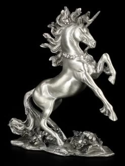 Einhorn Figur Aus Zinn Mit Schmucksteinen
