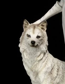 Große Elfen Figur - Maylea Mit Zwei Weißen Wölfen -Modell Und Figurengeschäft 6610 10 elfe weisse woelfe 10 1280x1280