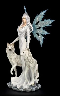 Große Elfen Figur - Maylea Mit Zwei Weißen Wölfen -Modell Und Figurengeschäft 6610 2 elfe weisse woelfe 2 1280x1280