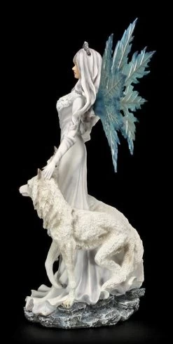 Große Elfen Figur - Maylea Mit Zwei Weißen Wölfen -Modell Und Figurengeschäft 6610 3 elfe weisse woelfe 3 1280x1280