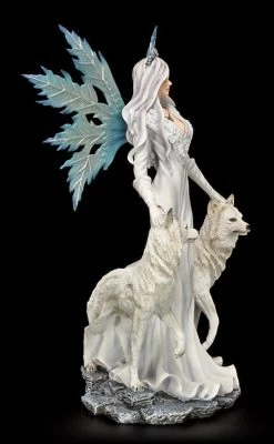 Große Elfen Figur - Maylea Mit Zwei Weißen Wölfen -Modell Und Figurengeschäft 6610 7 elfe weisse woelfe 7 1280x1280