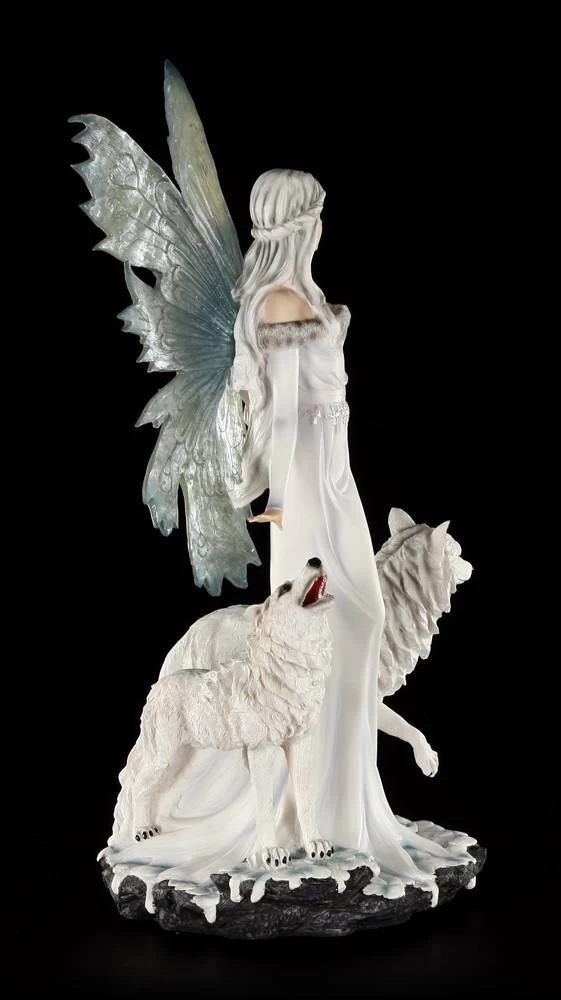 Elfen Figur - Niamh Die Eisprinzessin Mit Zwei Wölfen - Groß 7 Elfen Figur - Niamh Die Eisprinzessin Mit Zwei Wölfen - Groß – Bild 7