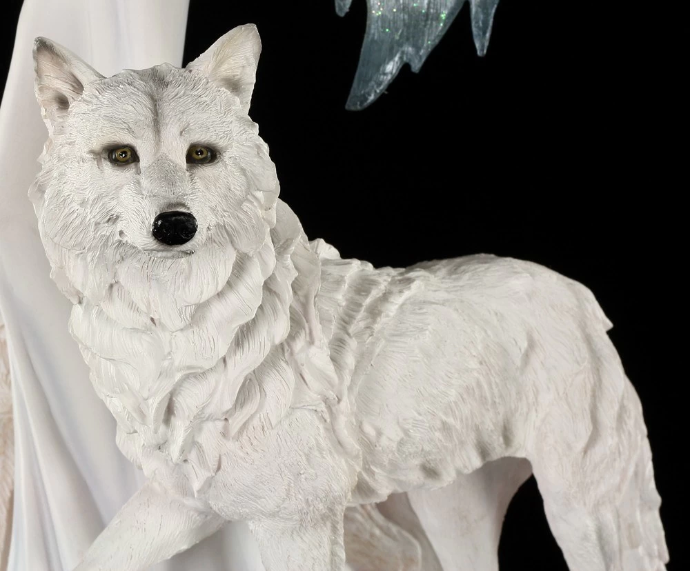 Elfen Figur - Niamh Die Eisprinzessin Mit Zwei Wölfen - Groß 10 Elfen Figur - Niamh Die Eisprinzessin Mit Zwei Wölfen - Groß – Bild 10