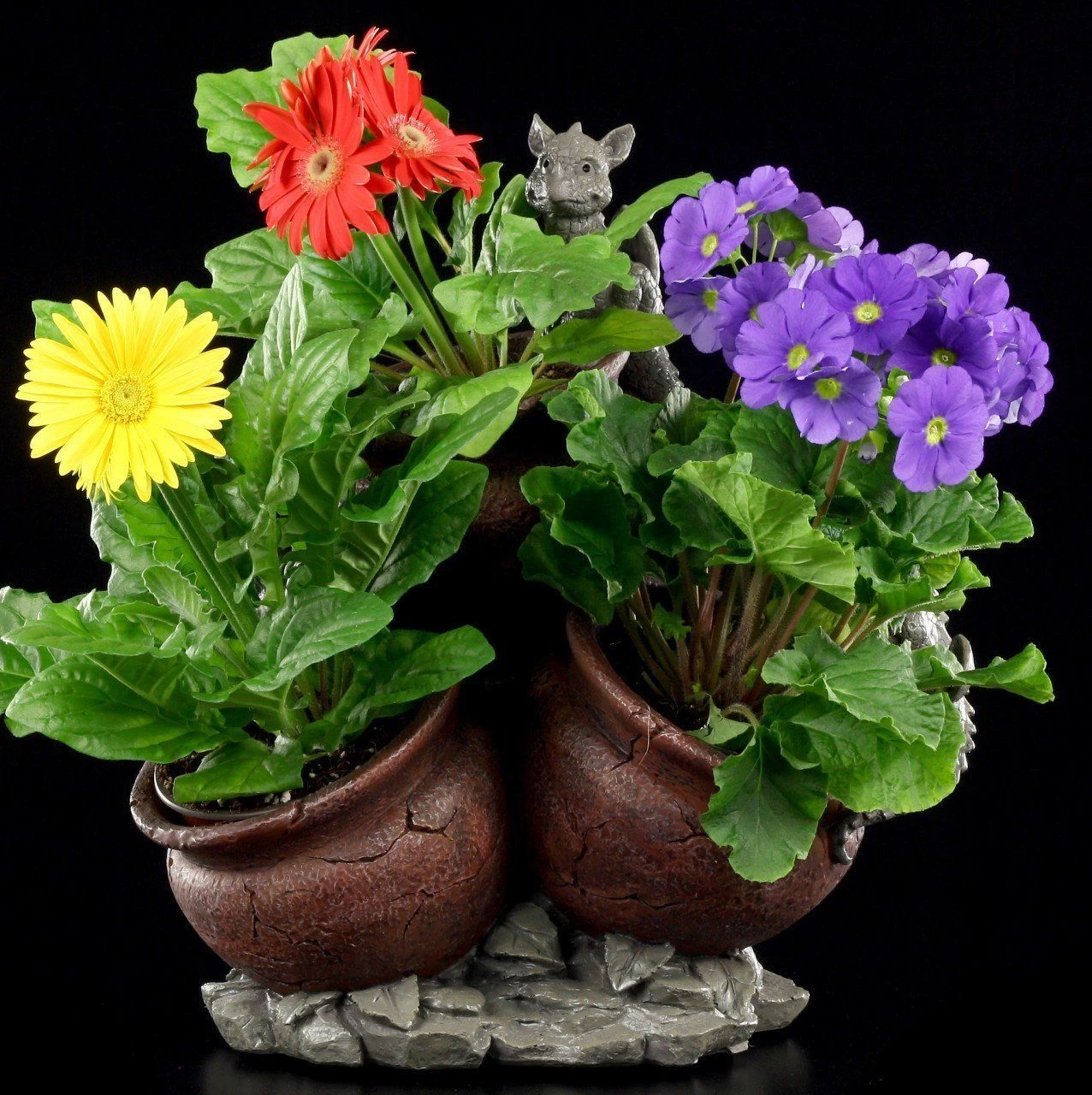 Garten Figur - Drei Drachen Mit Blumentöpfen 9 Garten Figur - Drei Drachen Mit Blumentöpfen – Bild 9