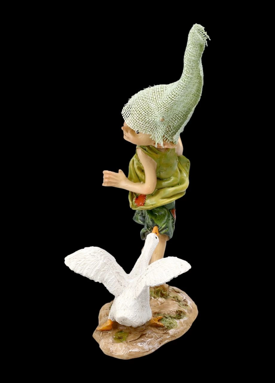 Pixie Kobold Figur Mit Gans - Lass Mich Los 6 Pixie Kobold Figur Mit Gans - Lass Mich Los – Bild 6