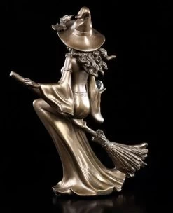 Hexen Figur - Hexe Reitet Auf Besen -Modell Und Figurengeschäft 9354 2 witch figurine 2 1280x1280
