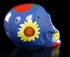 Mexikanischer Totenkopf - Keramik Blau -Modell Und Figurengeschäft 9604 3 ceramic skull 3 1280x1280