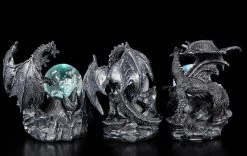 Schwarze Drachen Figuren Mit LED Glaskugeln - 3er Set -Modell Und Figurengeschäft 9759 3 schwarze drachen 3 1280x1280