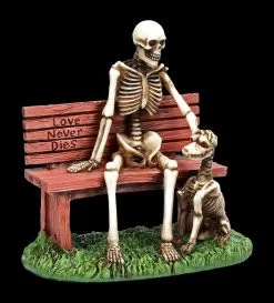 Skelett Figur Mit Hund - Love Never Dies