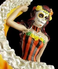 Flamenco Tänzerin - Day Of The Dead - Orange -Modell Und Figurengeschäft Day Dead Flamenco Orange 8 1280x1280
