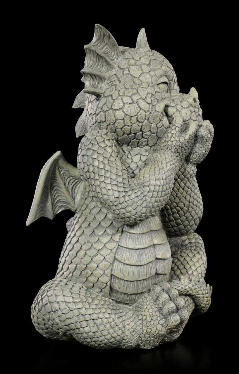 Drachen Gartenfigur - Lacht Sich Ins Fäustchen 2 Drachen Gartenfigur - Lacht Sich Ins Fäustchen – Bild 2