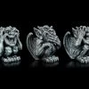 Drei Kleine Gargoyles Figuren - Nichts Böses