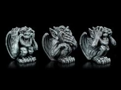 Drei Kleine Gargoyles Figuren - Nichts Böses