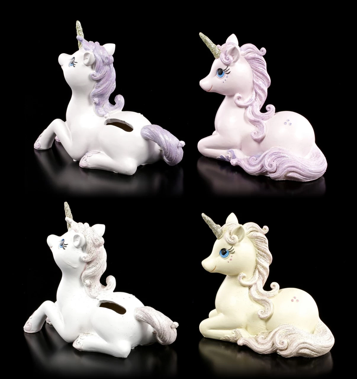 Einhörner Figuren - Spardosen 4er Set 4 Einhörner Figuren - Spardosen 4er Set – Bild 4