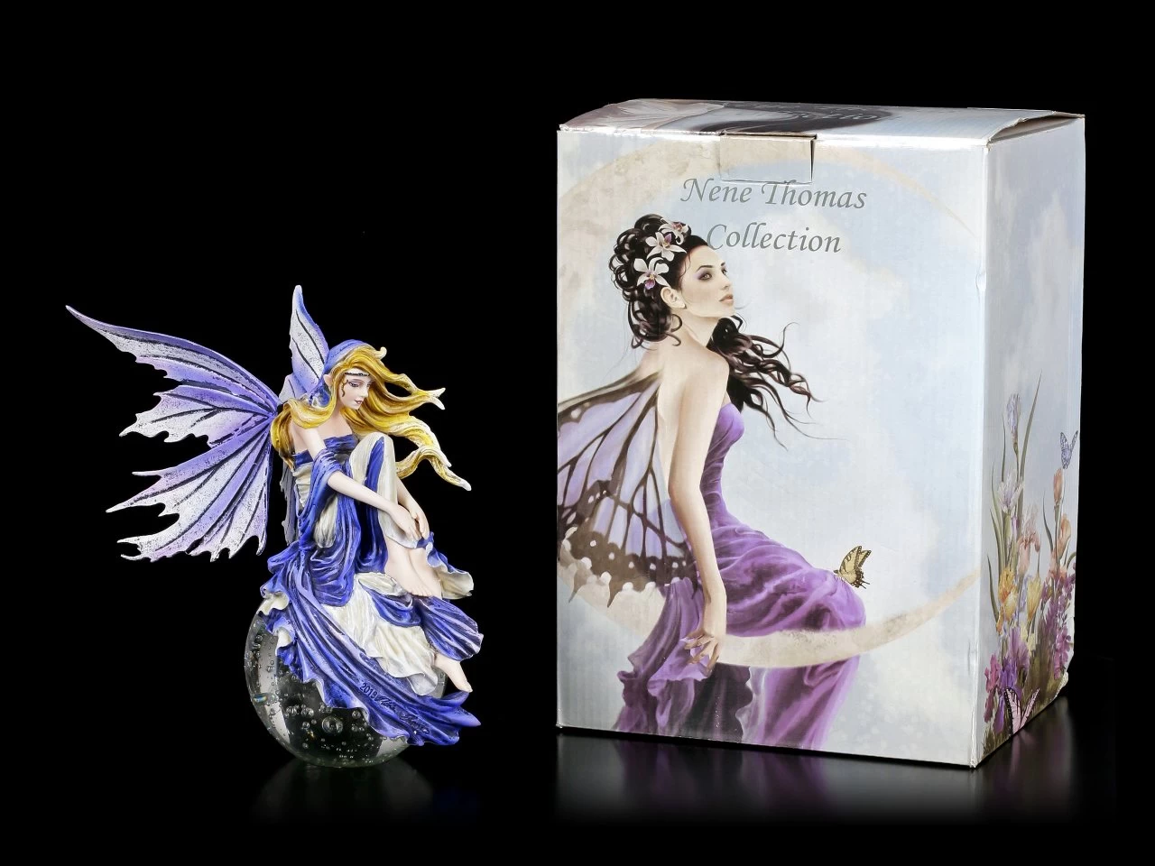 Elfen Figur Auf Glaskugel - Blue Dream 8 Elfen Figur Auf Glaskugel - Blue Dream – Bild 8