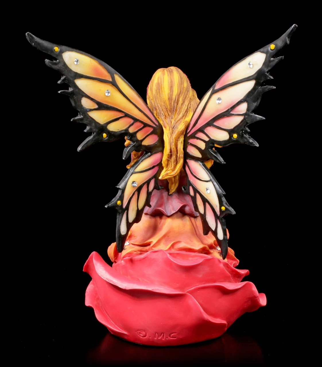 Elfen Figur - Isara Auf Rosenblüte Mit Kristallkugel 4 Elfen Figur - Isara Auf Rosenblüte Mit Kristallkugel – Bild 4