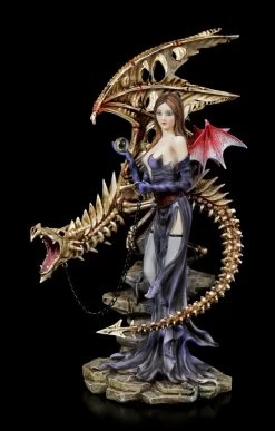 Dark Angel Figur - Larua Mit Skelett Drache