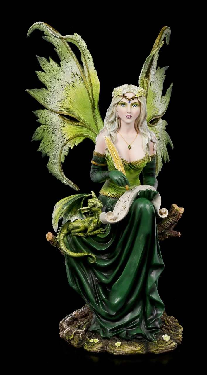 Elfen Figur - Prinzessin Gaia Mit Drache 2 Elfen Figur - Prinzessin Gaia Mit Drache – Bild 2