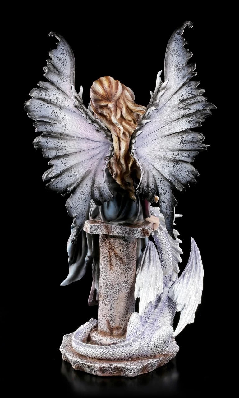 Elfen Figur Groß - Ruti Sitzend Mit Drache 4 Elfen Figur Groß - Ruti Sitzend Mit Drache – Bild 4