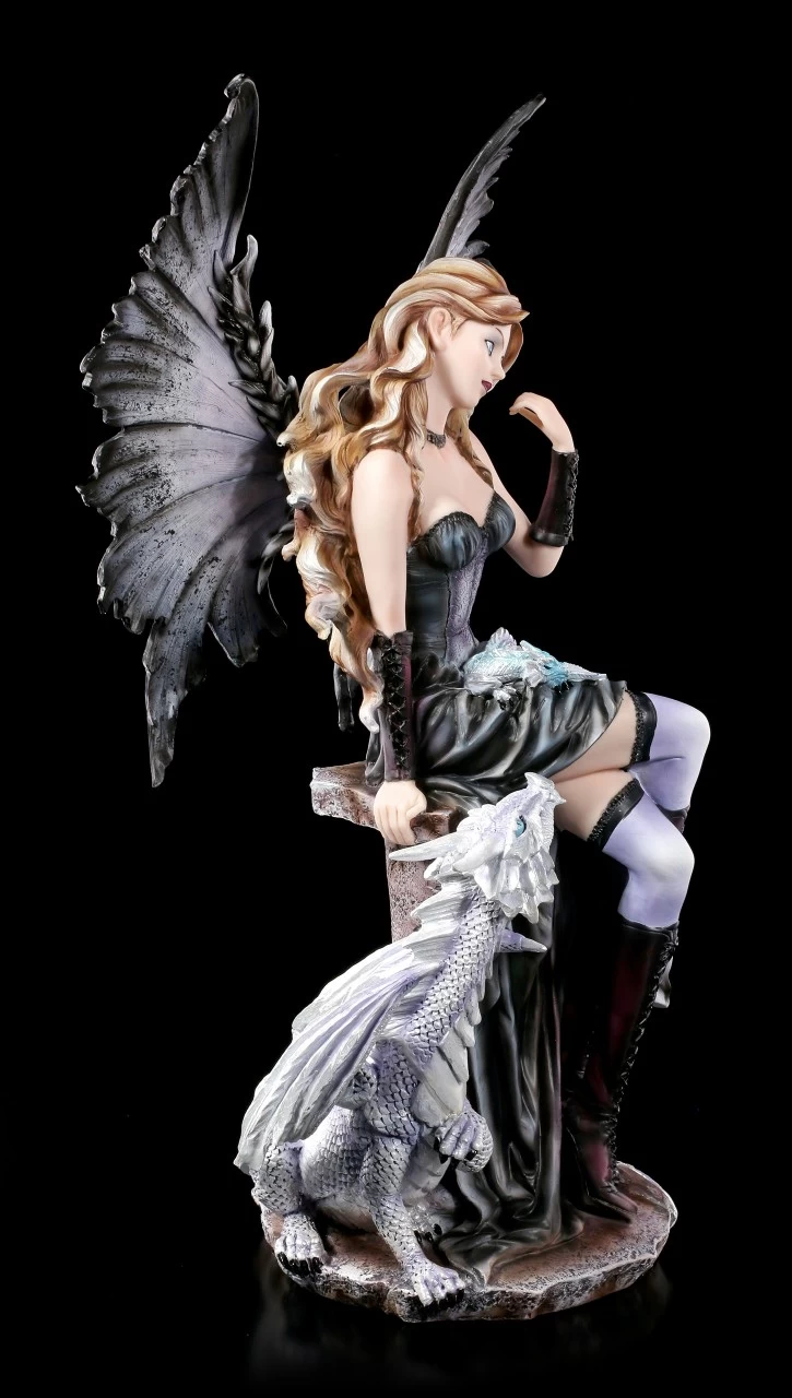 Elfen Figur Groß - Ruti Sitzend Mit Drache 5 Elfen Figur Groß - Ruti Sitzend Mit Drache – Bild 5