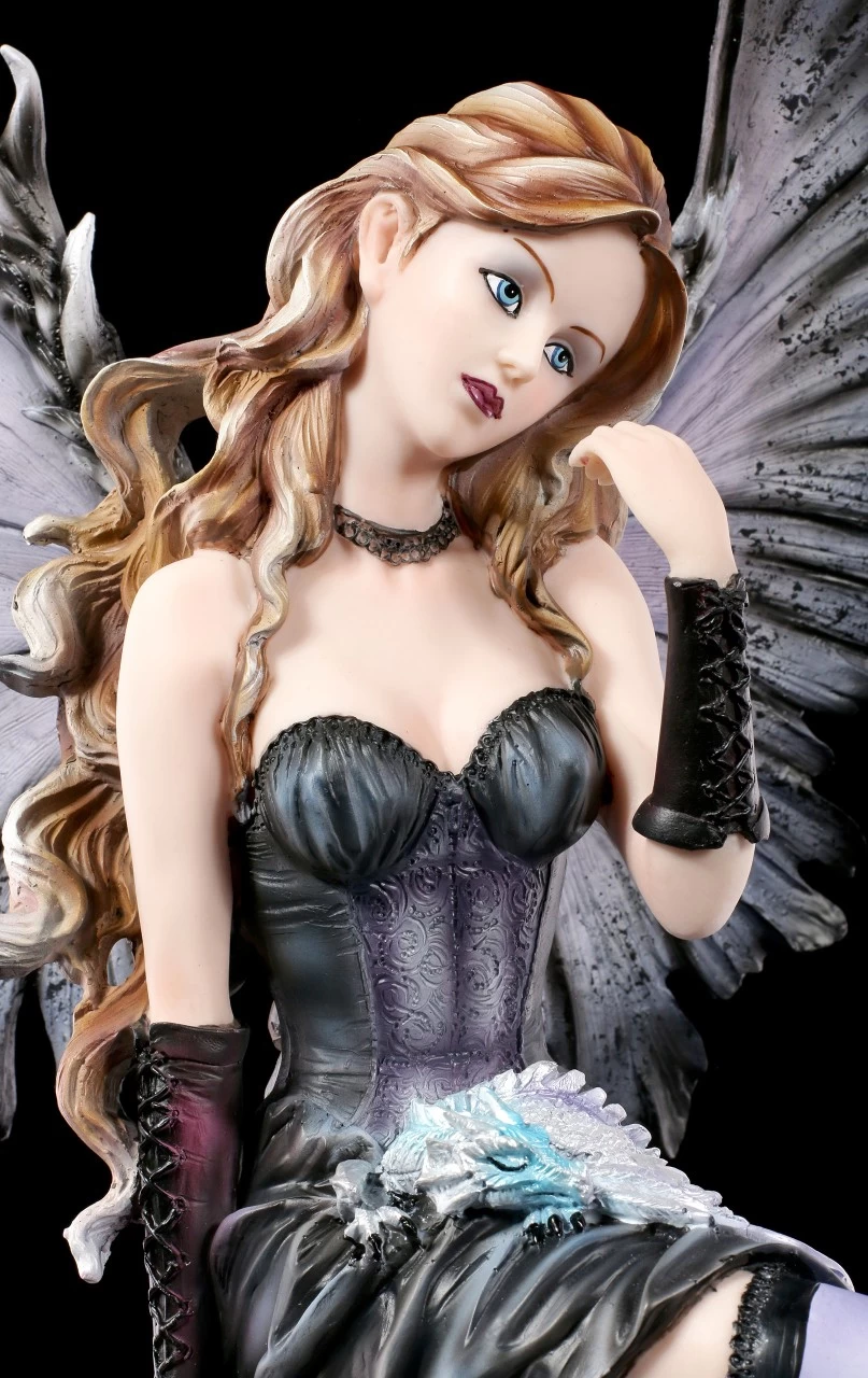 Elfen Figur Groß - Ruti Sitzend Mit Drache 6 Elfen Figur Groß - Ruti Sitzend Mit Drache – Bild 6